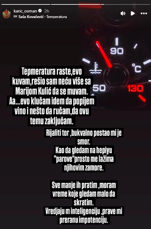 "Neću više da se muvam sa Marijom Kulić!" Brak Miljanine majke na udaru zbog oca nekadašnjeg zadrugara