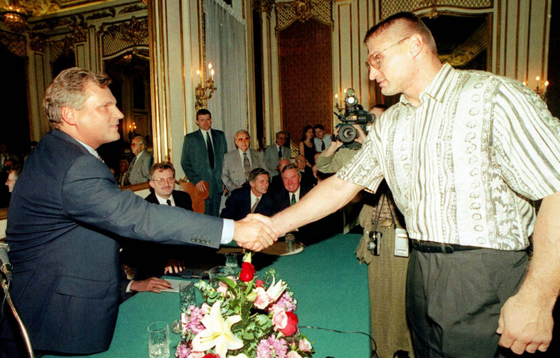 Nowy Jork 1996. Spotkanie prezydenta Kwaśniewskiego z Andrzejem Gołotą. 