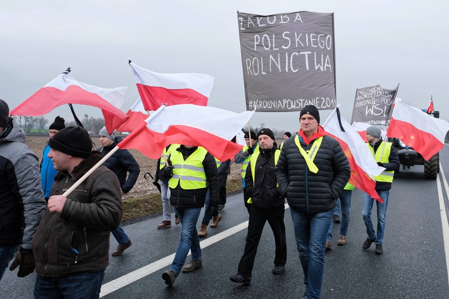 Protest rolników na DK11