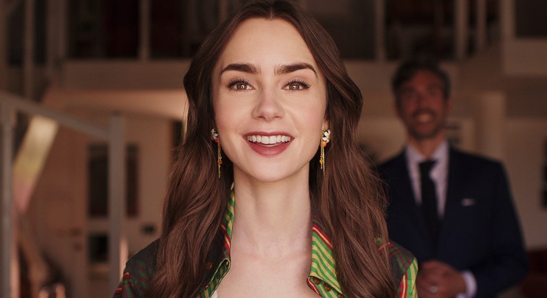 Lily Collins plays Emily in Emily in Paris.Netflix