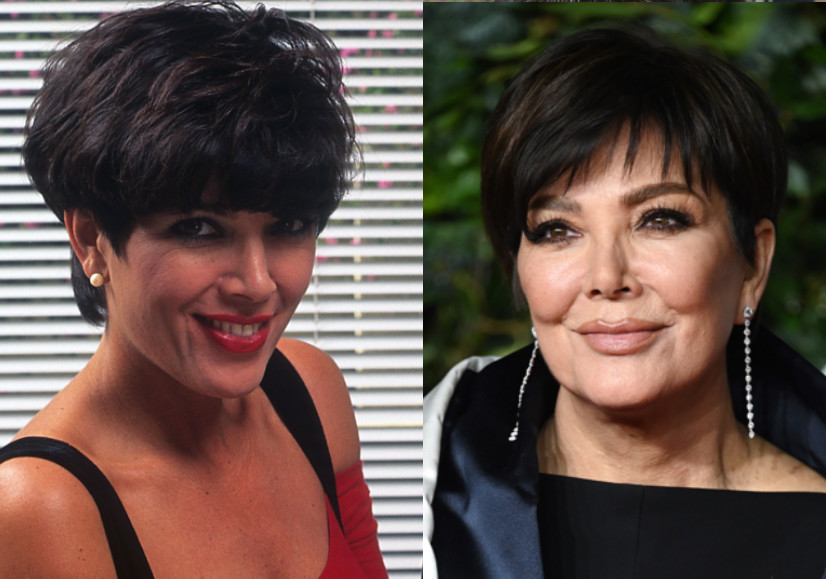 Kris Jenner w 1991 r. i obecnie