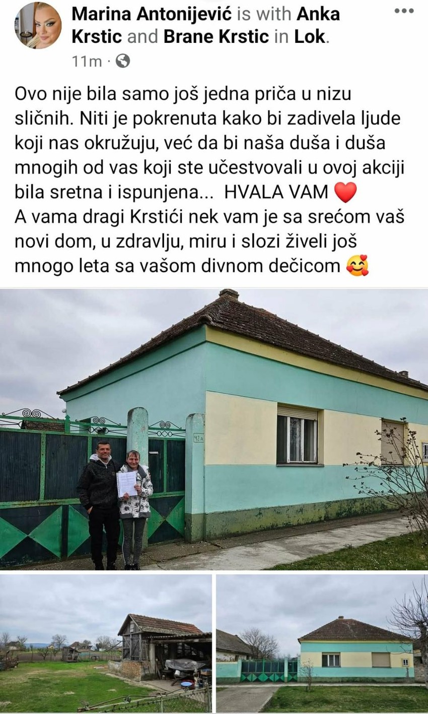 Kupljena kuća Krstićima