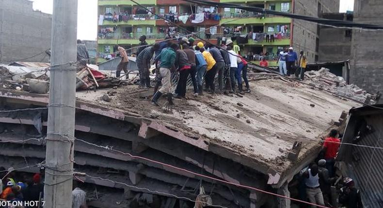 Building collapses in Tassia