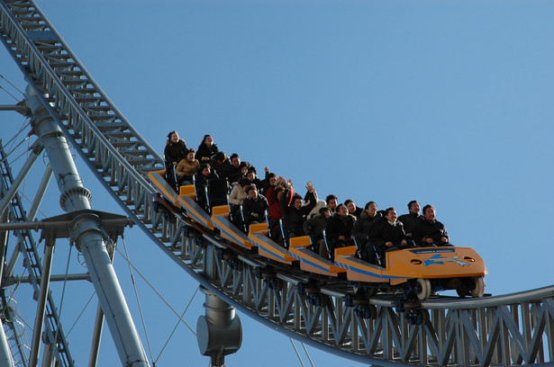 roller coaster, rozrywka, kolejka górska