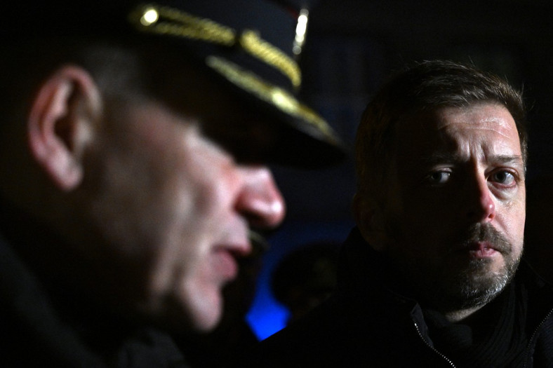 Komendant główny policji Martin Vondrasek i minister spraw wewnętrznych Vit Rakusan