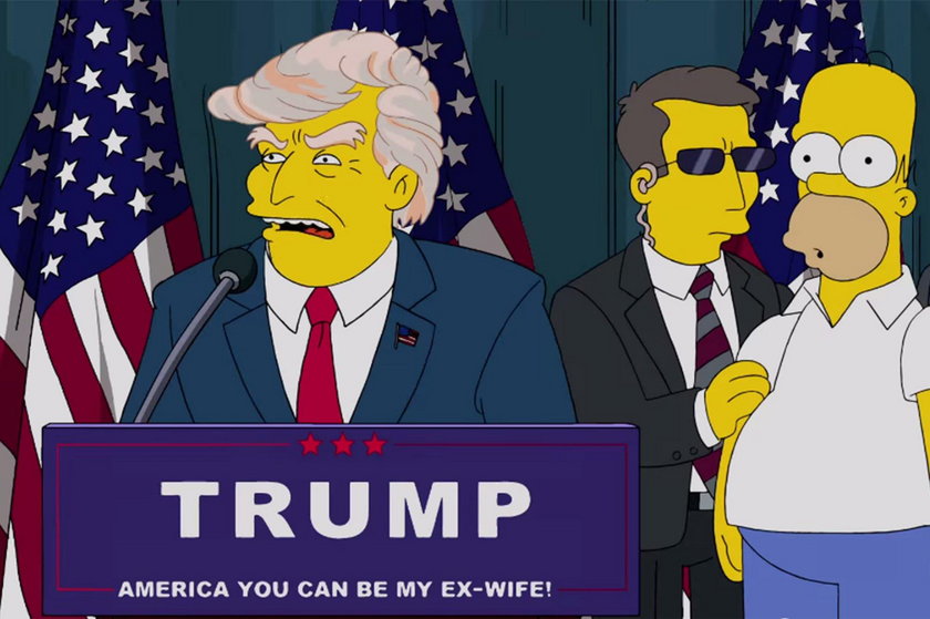 W Simpsonach Donald Trump  startował na prezydenta w 2000 roku