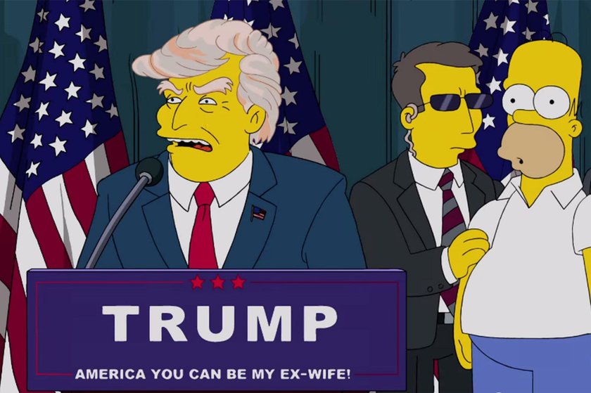 W Simpsonach Donald Trump  startował na prezydenta w 2000 roku