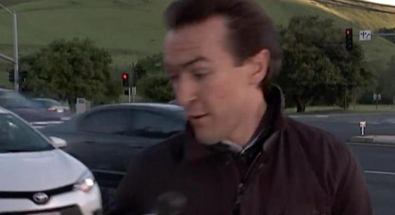 News reporter nearly hit by car during live broadcast