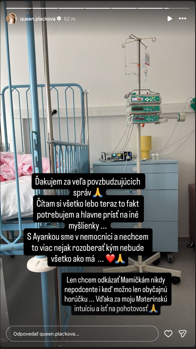 Zuzana Plačková skončila s dcérkou v nemocnici. 