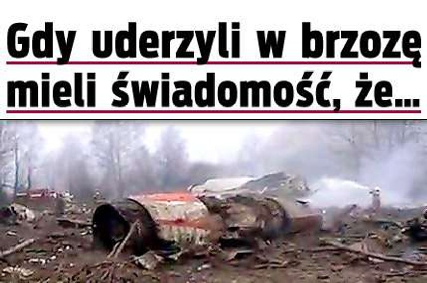 Gdy uderzyli w brzozę mieli świadomość, że...