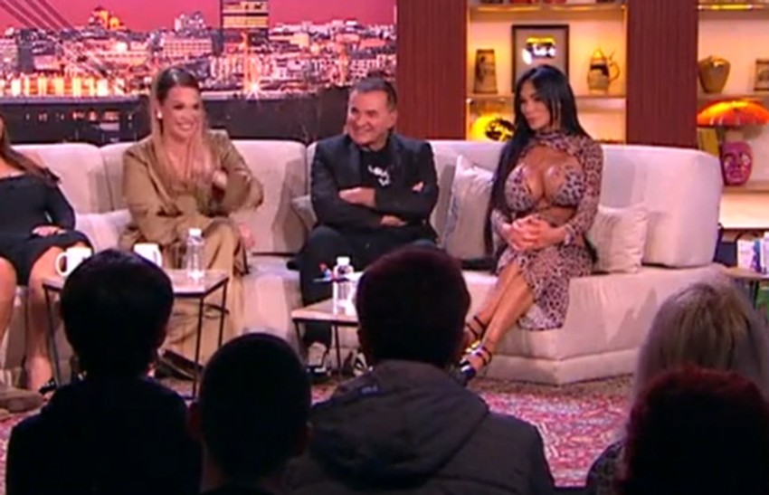 Marija Mikić u studiju sa Mitrom Mirićem i Tamarom Đurić