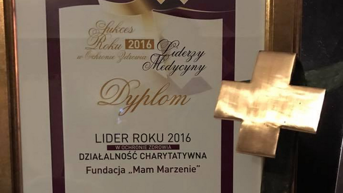 W XVI edycji plebiscytu "Sukces Roku w Ochronie Zdrowia - Liderzy Medycyny 2016", nad którym patronat objął Minister Zdrowia Konstanty Radziwiłł, główną nagrodę w kategorii "Lider Roku 2016 w Ochronie Zdrowia – działalność charytatywna" zdobyła Fundacja Mam Marzenie.