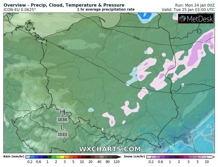 W nocy front obejmie już całą Polskę