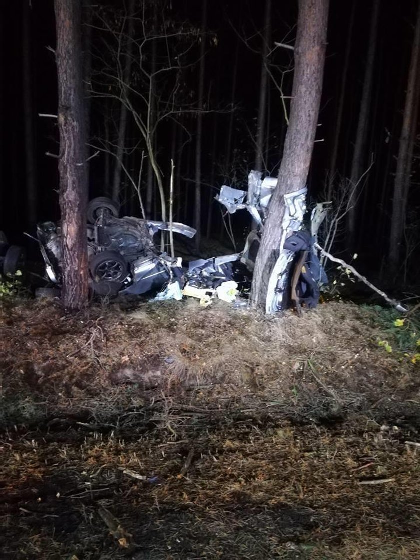 Horror na drodze. Zginął 20-latek. Z auta została miazga