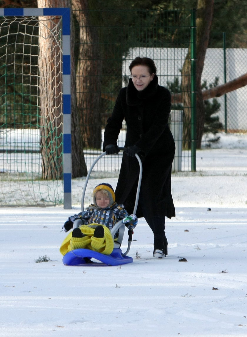 Kopacz na sankach