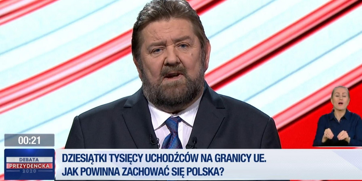 Menelowe plus. O tym kandydat mówił w debacie TVP