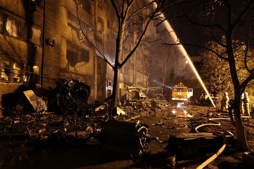 Pad vojnog aviona u Jejsku, Rusija