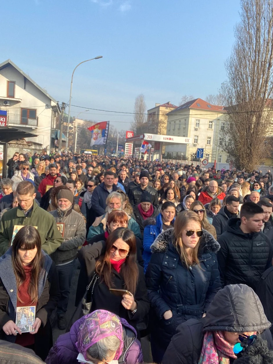 Litija u Beogradu - podrška verujućem narodu u Crnoj Gori