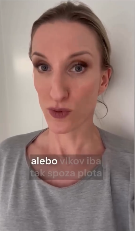 Moderátorka Adela Vinczeová. 