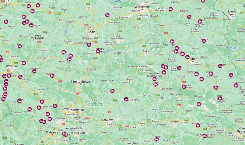 Protest rolników 24 stycznia 2024 roku - zablokowane drogi