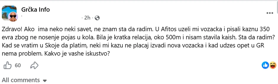 Fejsbuk objava