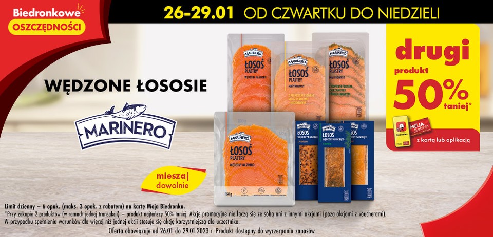 Wędzony łosoś - drugi produkt 50 proc. taniej