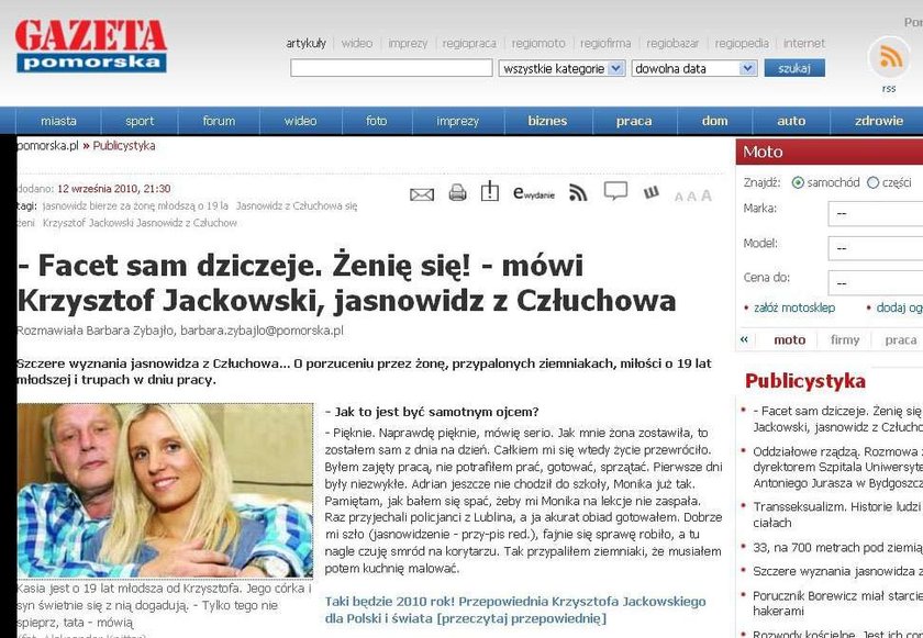 Znany jasnowidz: Żenię się!