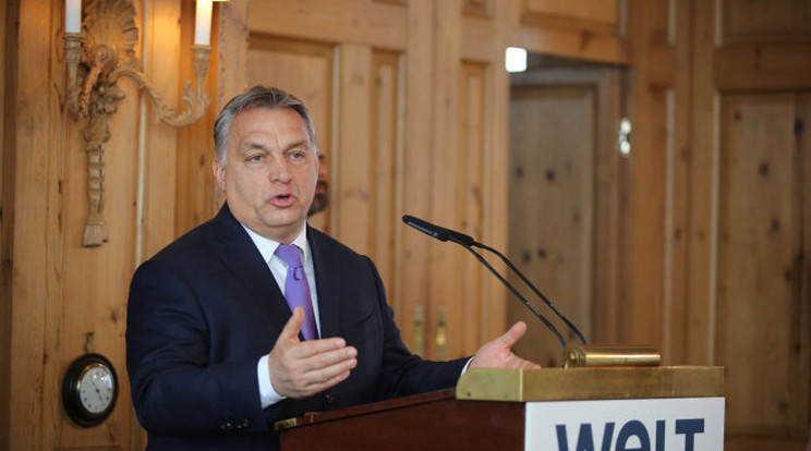 Orbán Viktor az Axel
Springer székházában
tartott előadást /Fo­tó: Axel-Springer SE