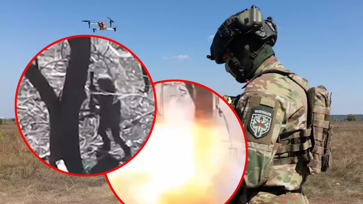 Rosjanin chciał zniszczyć drona granatnikiem