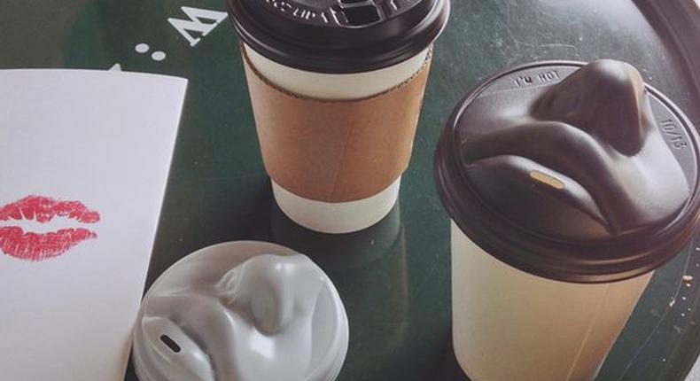 The kissable coffee cups are a unique way of getting your caffeine fix