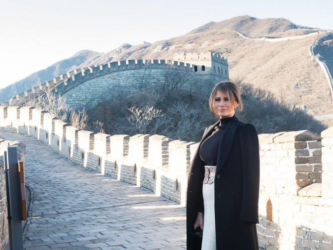 Melanija Tramp u šetnji Kineskim zidom 