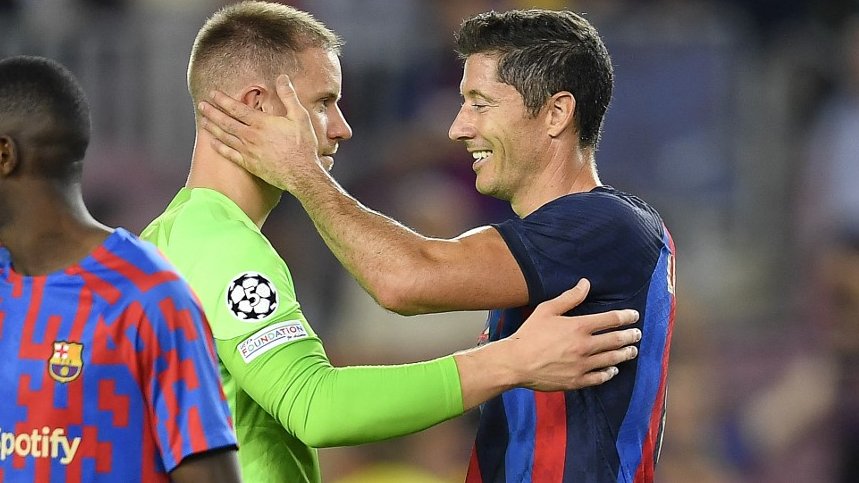 Marc-André ter Stegen i Robert Lewandowski