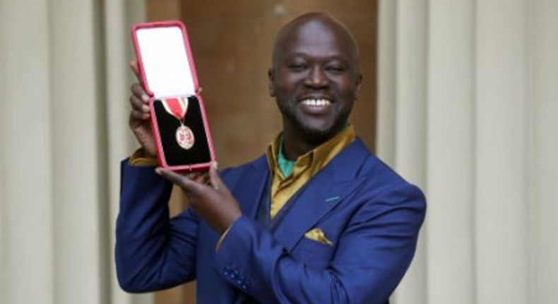 Sir David Adjaye receives his knighthood on behalf of HM Queen Elizabeth II