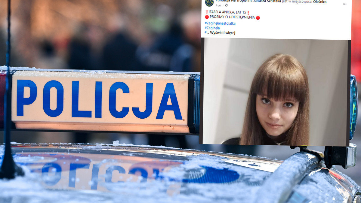 Zaginęła 15-letnia Iza z Oleśnicy. Policja prosi o pomoc w poszukiwaniach