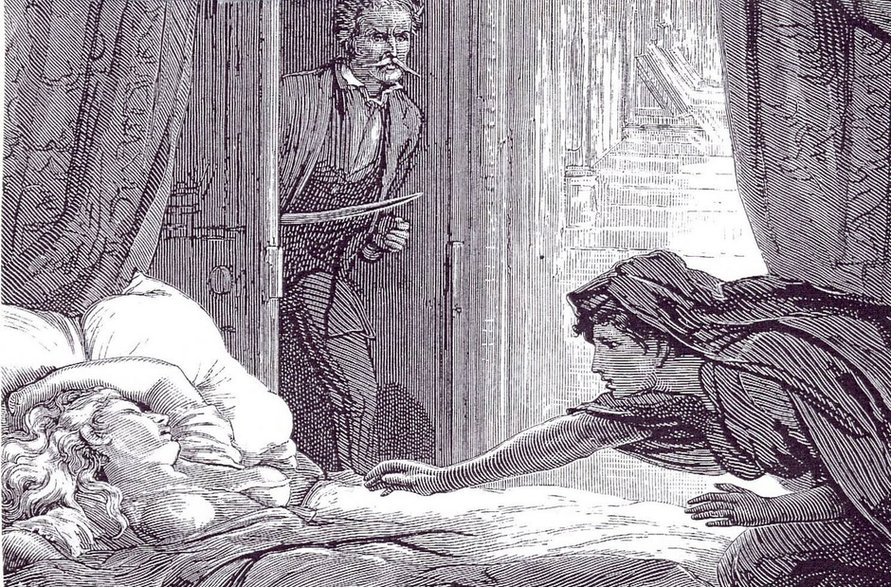 Ilustracja z powieści "Carmilla" z 1872 r. irlandzkiego pisarza Josepha Sheridana Le Fanu