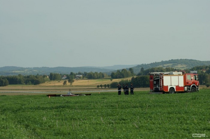 Wypadek awionetki pod Krosnem