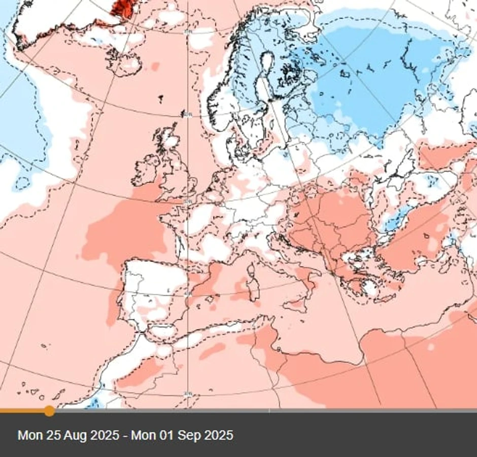 Pad temperature vazduha na prosečne letnje vrednosti