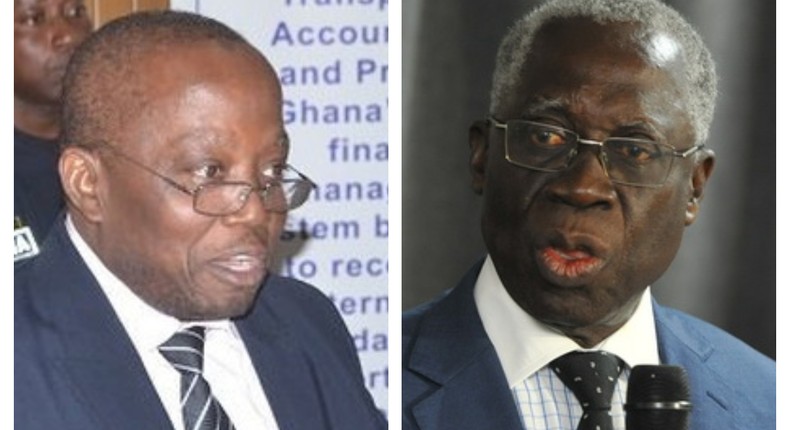 Auditor-General Daniel Yao Domelevo and Senior Minister Yaw Osafo-Marfo