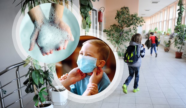 skola ruke maske kovid kombo RAS Vesna Lalic, Shutterstock