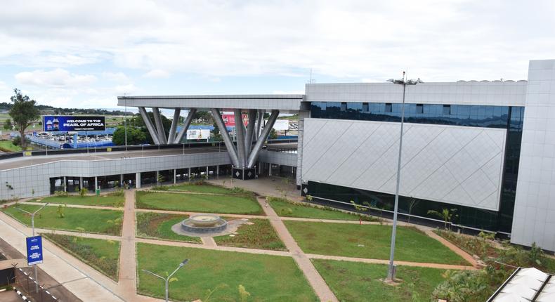 Entebbe International Airport's  improved terminal building