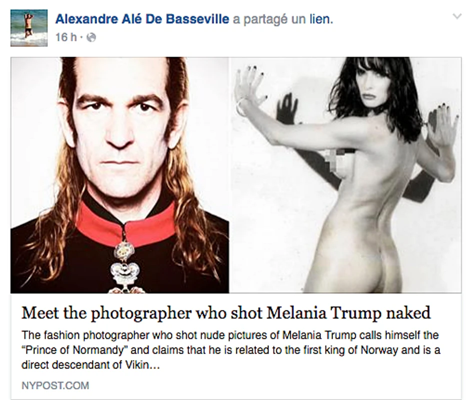 Autor fotografija Melanije Tramp za "Njujork post"