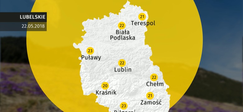 Prognoza pogody dla woj. lubelskiego - 22.05