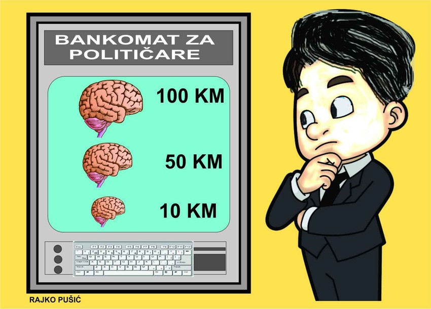 Karikatura Rajka Pusića