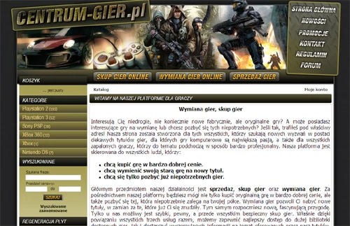 Centrum-Gier.pl umożliwia nie tylko kupno, ale także wymianę i sprzedaż własnych gier na konsole