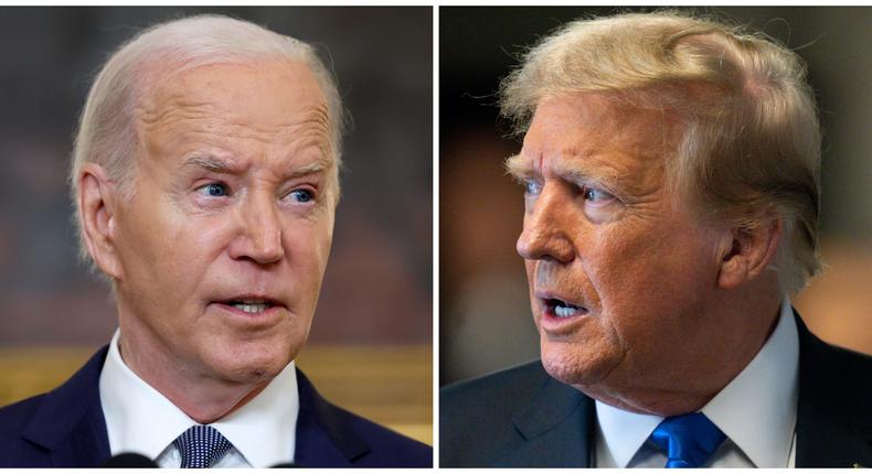 Joe Biden (left) and Donald Trump (right).Chip Somodevilla, Steven Hirsch-Pool/Getty Images