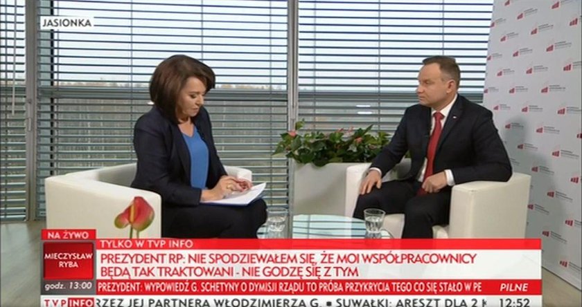 Danuta Holecka i prezydent Duda