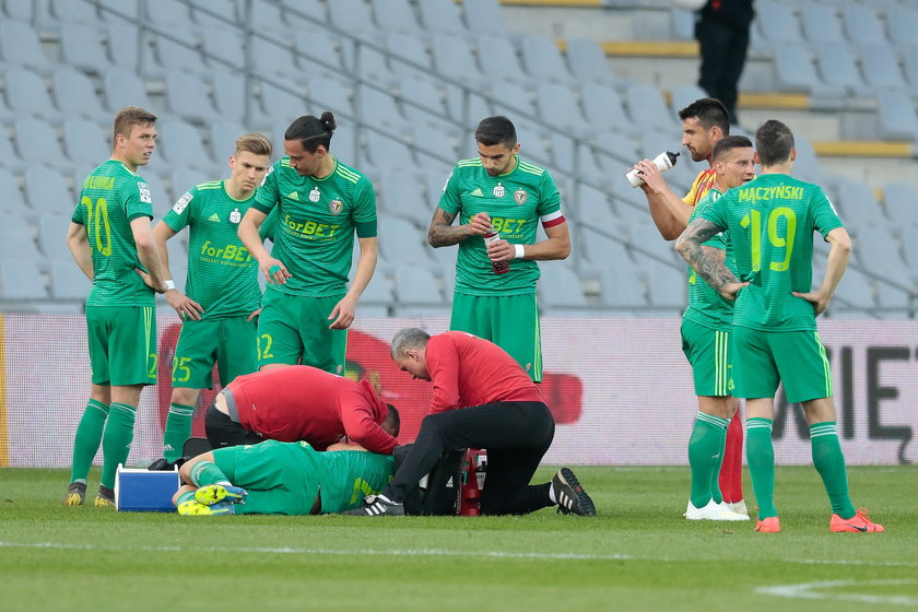 Pilka nozna. Ekstraklasa. Korona Kielce - Slask Wroclaw. 22.04.2019