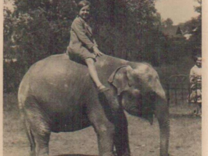 Jedno z archiwalnych zdjęć - Marysia w zoo w 1936 r.