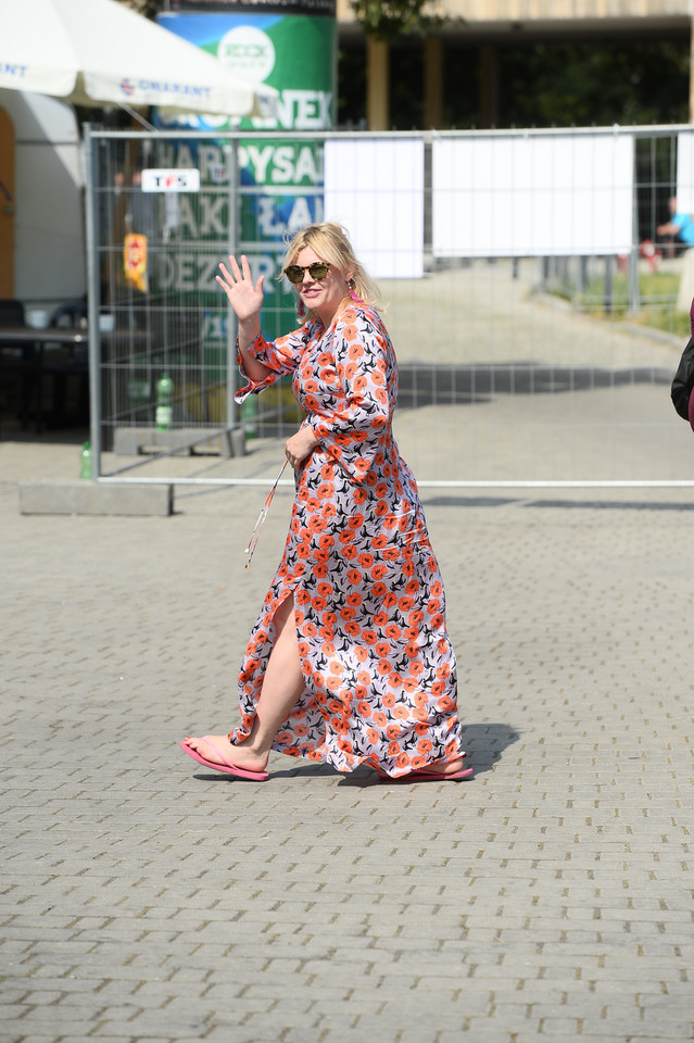 Ania Dąbrowska na festiwalu w Opolu w 2019 r.