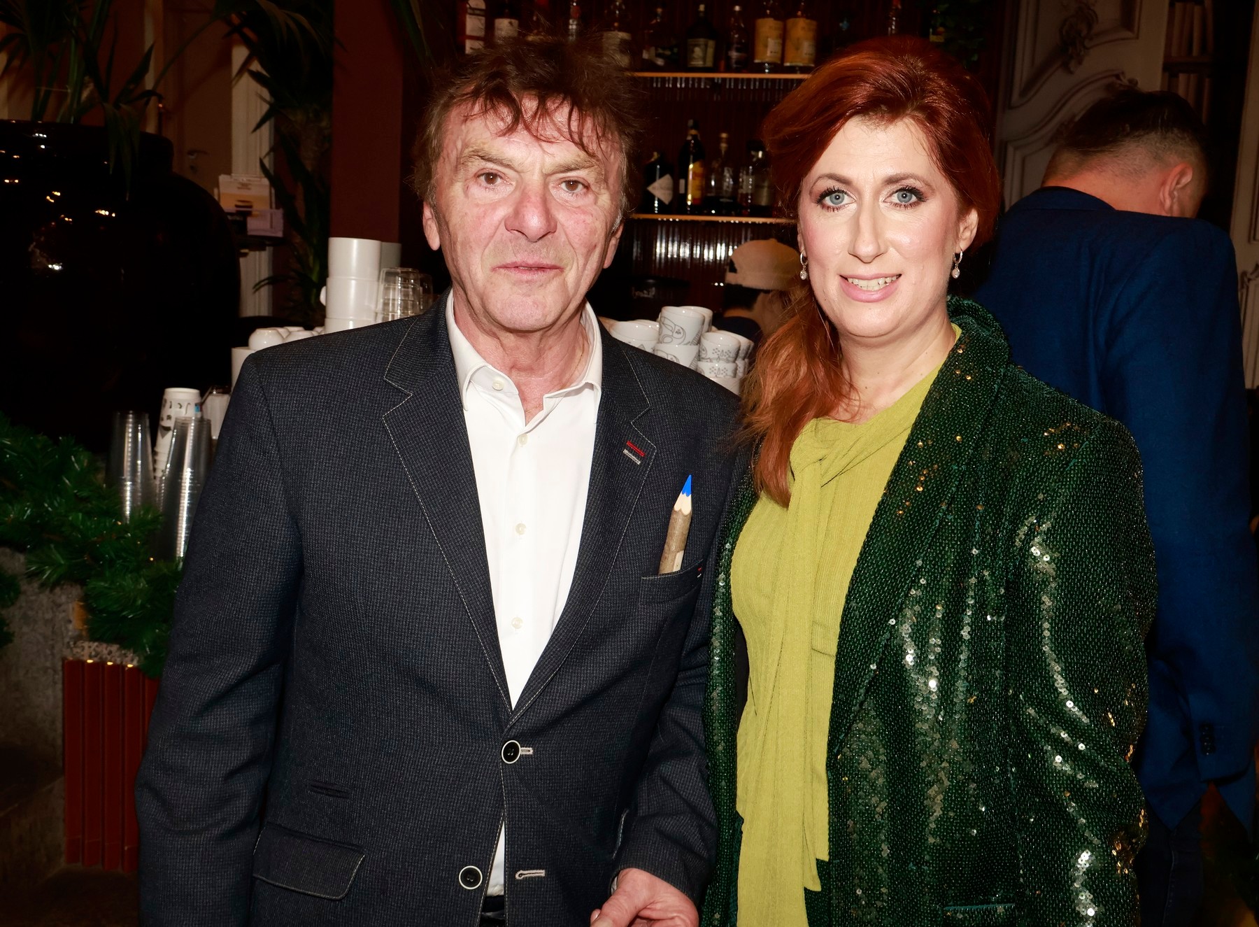 Český herec Pavel Trávníček s manželkou Monikou. 